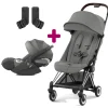 Pack Poussette duo Coya Mirage Grey + coque Cloud T i-size Mirage Grey + adaptateurs coque                            de Cybex