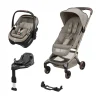 Pack Poussette Duo Fame Cabin Sapphire sand + adaptateurs coque Coral + coque Coral Sapphire sand + base                            de Maxi Cosi