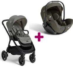 Pack poussette duo Finiti Evergreen + coque I-Level Pro Evergreen                            de Joie