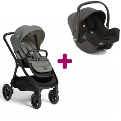 Pack poussette duo Finiti Evergreen + coque I-Snug 2 Shale                            de Joie                                                                                                                7 avis