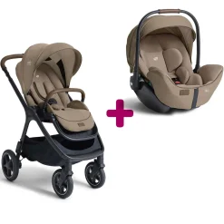 Pack poussette duo Finiti Sandstone + coque I-Level Pro Sandstone                            de Joie
