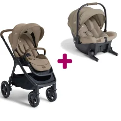 Pack poussette duo Finiti Sandstone + coque Sprint Sandstone                            de Joie