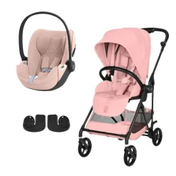 Pack Poussette duo Melio Candy Pink + coque Cloud T tissu plus Peach Pink                            de Cybex