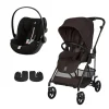 Pack Poussette duo Melio Chocolate Brown + coque Cloud G tissu plus Moon Black                            de Cybex