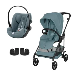 Pack Poussette duo Melio Stormy Blue + coque Cloud G tissu plus Stormy Blue                            de Cybex