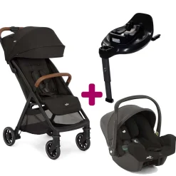 Pack Poussette duo Pact Pro Shale + coque i-snug 2 Shale + base Encore                            de Joie