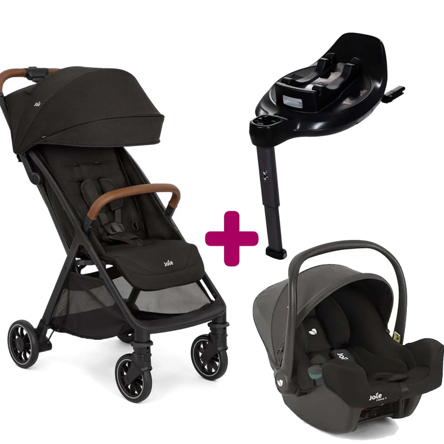 Pack Poussette duo Pact Pro Shale + coque i-snug 2 Shale + base Encore de Joie