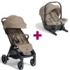 Pack Poussette duo Parcel Lx Sandstone + coque Sprint Sandstone                            de Joie