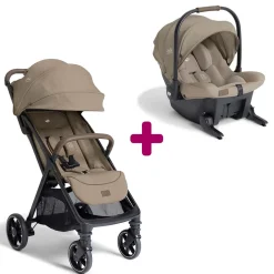 Pack Poussette duo Parcel Lx Sandstone + coque Sprint Sandstone                            de Joie