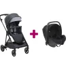 Pack poussette Duo Seety Boston grey + coque Kory Essential black                            de Chicco