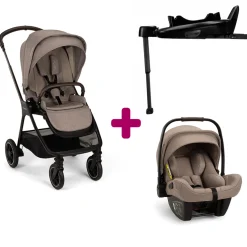 Pack Poussette duo Triv Next Cedar + coque Pipa next Cedar + base next                            de Nuna