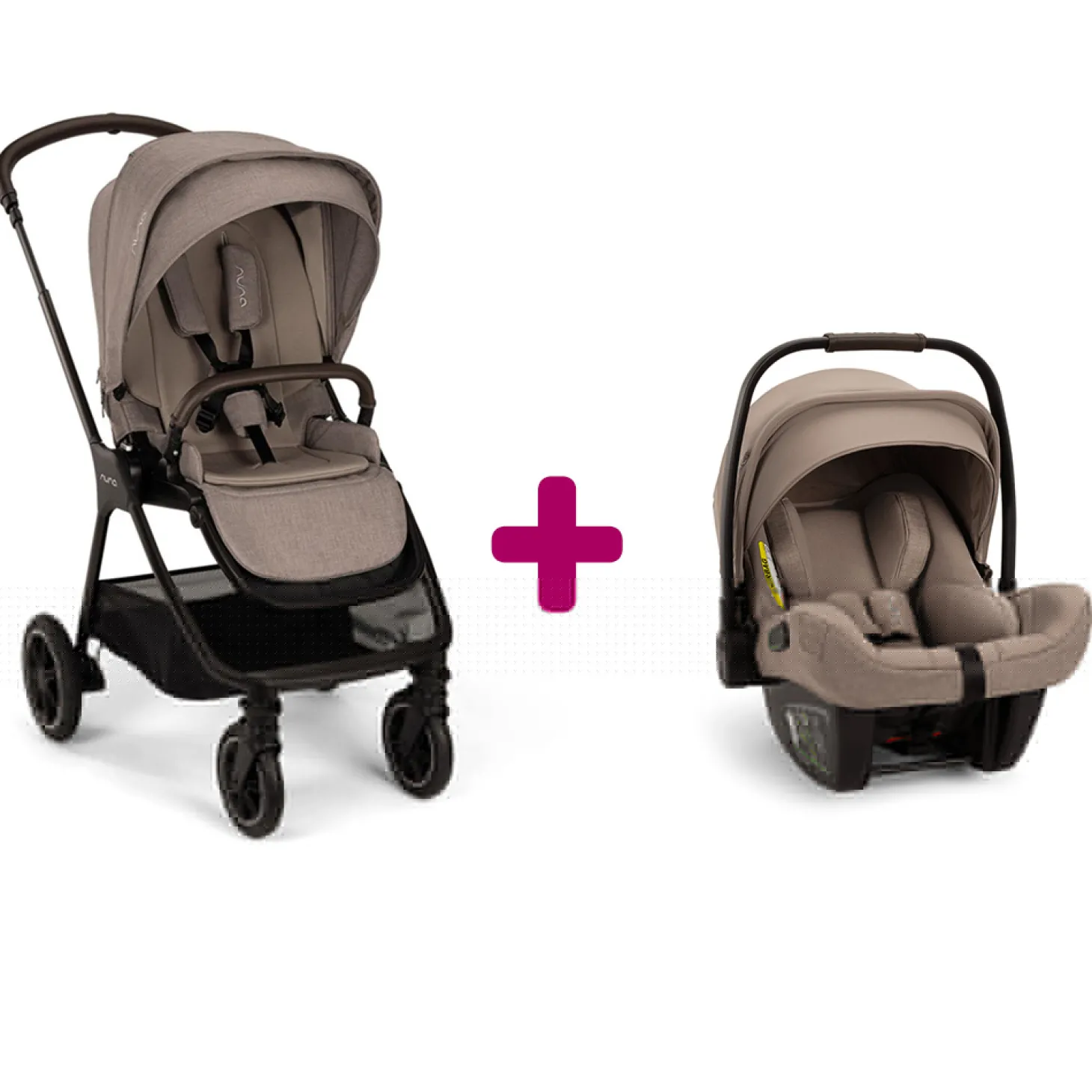 Pack Poussette duo Triv Next Cedar + coque Pipa next Cedar de Nuna