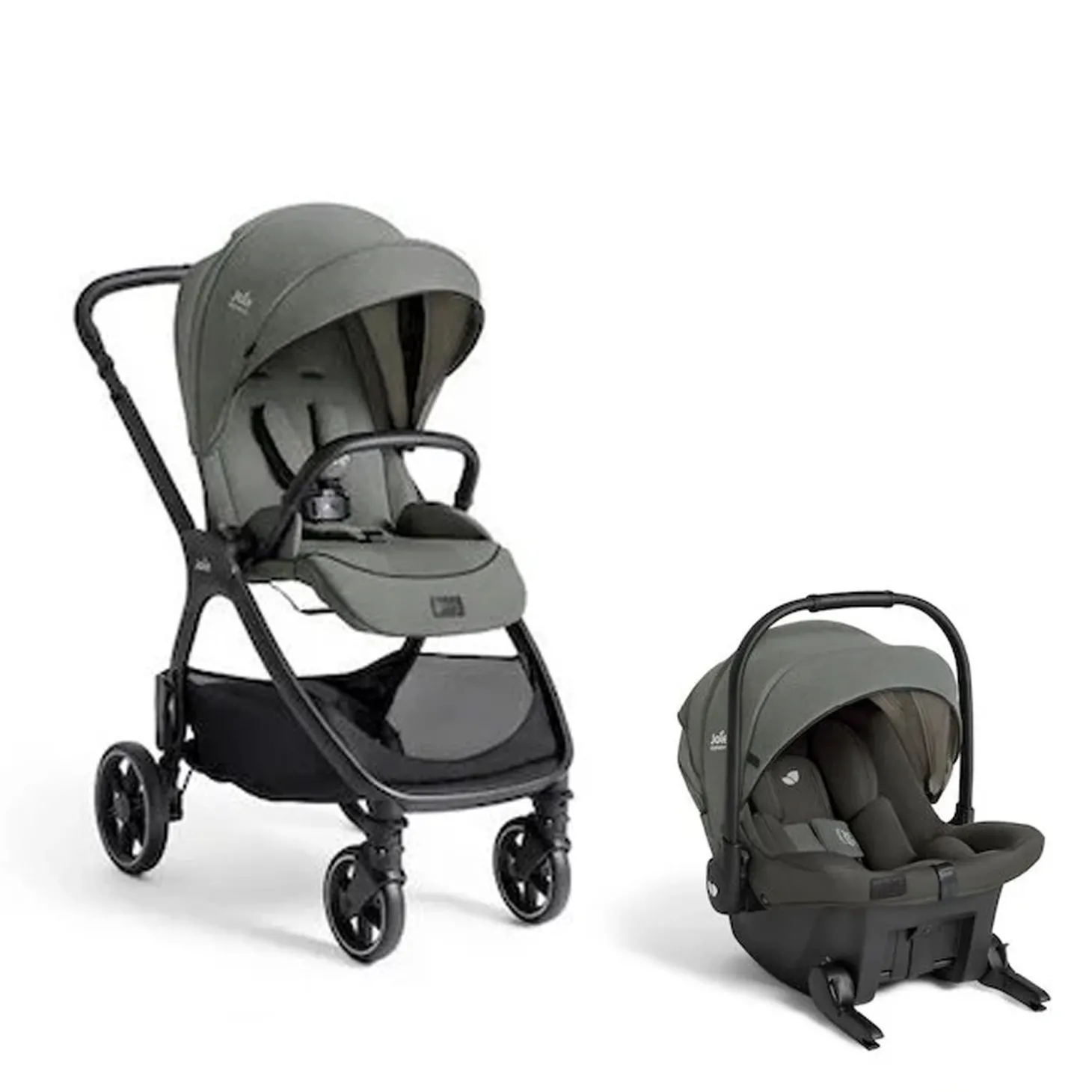 Pack poussette duo Valora Evergreen + coque sprint de Joie