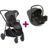Pack Poussette Duo Versatrax Shale + coque I-Snug 2 Shale                            de Joie                                                                                                                7 avis