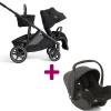 Pack Poussette duo Versiti Eclipse + coque I-snug 2 Shale                            de Joie