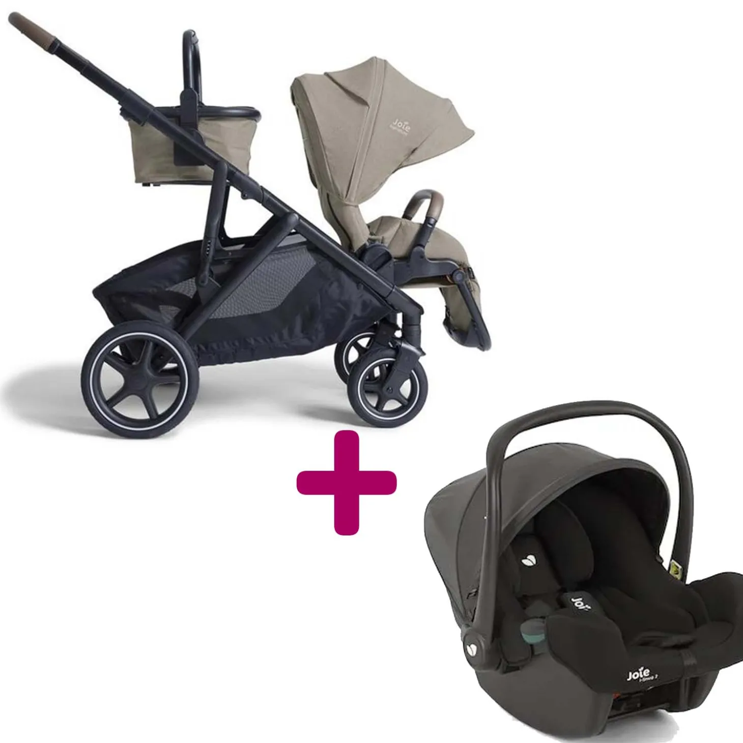 Pack Poussette duo Versiti Sandstone + coque I-Snug 2 Shale de Joie