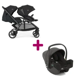 Pack Poussette Evalite Shale + coque I-snug 2 Shale                            de Joie                                                                                                                7 avis