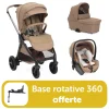 Pack Poussette trio Bellagio 2 Caramel = base rotative 360 offerte                            de Chicco