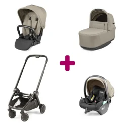 Pack Poussette Trio City Loop + Nacelle Pop Up + Assise + coque primo Viaggio Lounge Vanilla Blend                            de Peg Perego