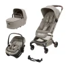 Pack Poussette Trio Fame Cabin Sapphire sand + adaptateurs coque Coral + coque Coral Sapphire sand + nacelle                            de Maxi Cosi