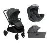 Pack poussette trio Finiti Ebony + nacelle Ramble Ebony + coque I-Level pro Ebony                            de Joie