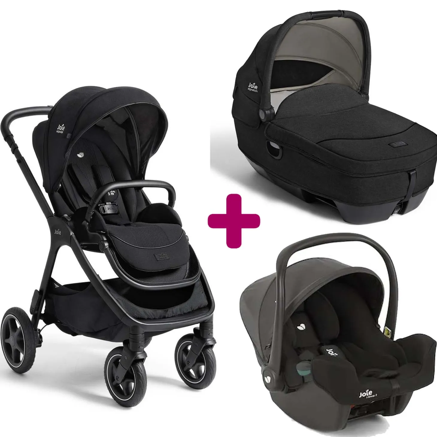 Pack poussette trio Finiti Eclipse + nacelle Calmi Eclipse + coque I Snug 2 Shale de Joie