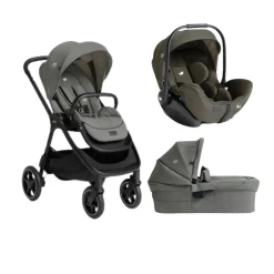 Pack poussette trio Finiti Evergreen + nacelle Ramble Evergreen + coque I-Level pro Evergreen                            de Joie