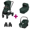 Pack Poussette Trio Oxford Twillic Green + Nacelle + adaptateurs coques + coque Pebble 360 pro 2                            de Maxi Cosi