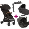 Pack Poussette Trio Pact Pro Shale + Nacelle Ramble Shale + coque i-snug 2 Shale + base Lx 2                            de Joie
