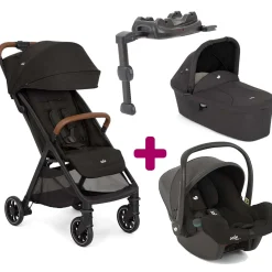 Pack Poussette Trio Pact Pro Shale + Nacelle Ramble Shale + coque i-snug 2 Shale + base Lx 2                            de Joie