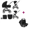 Pack Poussette trio Venice Noir avec coque Aria lux Noir                            de Lorelli