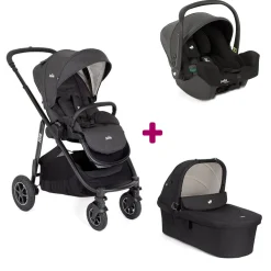 Pack Poussette Trio Versatrax Shale + coque I-Snug 2 Shale + nacelle Ramble XL Shale                            de Joie
