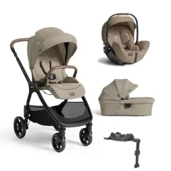 Pack poussette trio XL Valora Sandstone + coque i-level pro + nacelle ramble XL + I-base LX 2                            de Joie