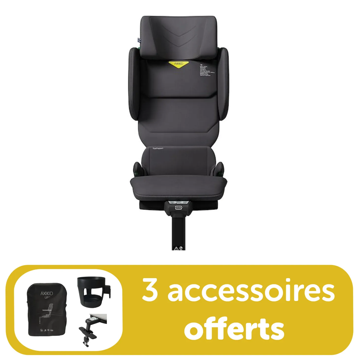 Pack Siège auto Axkid up gris arctic mist = 3 accessoires offerts de Axkid