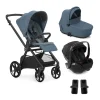 Pack trio Poussette Mumm 5 Seal + nacelle sleep + coque allongeable Kombibaby Matt Black + adaptateur                            de Jané