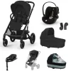 Pack XL Poussette Balios Moon Black + nacelle + coque G plus + base G3 + accessoires                            de Cybex