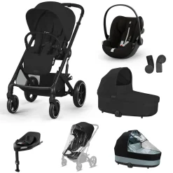 Pack XL Poussette Balios Moon Black + nacelle + coque G plus + base G3 + accessoires                            de Cybex