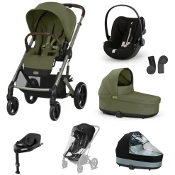 Pack XL Poussette Balios Moss Green + nacelle + coque G plus + base G3 + accessoires                            de Cybex