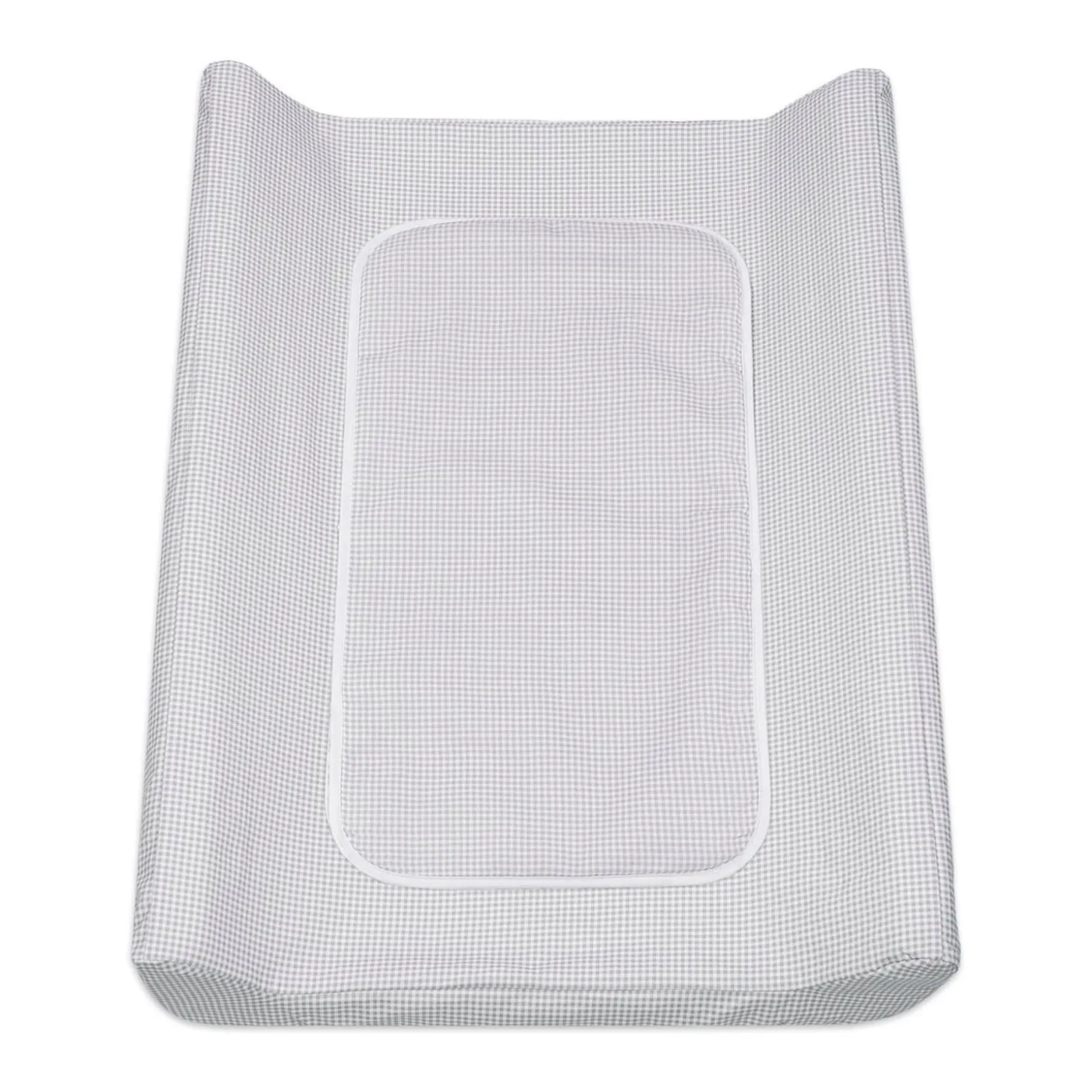 Pasito a Pasito Matelas à langer avec housse Home Little Bloom Vichy Gris