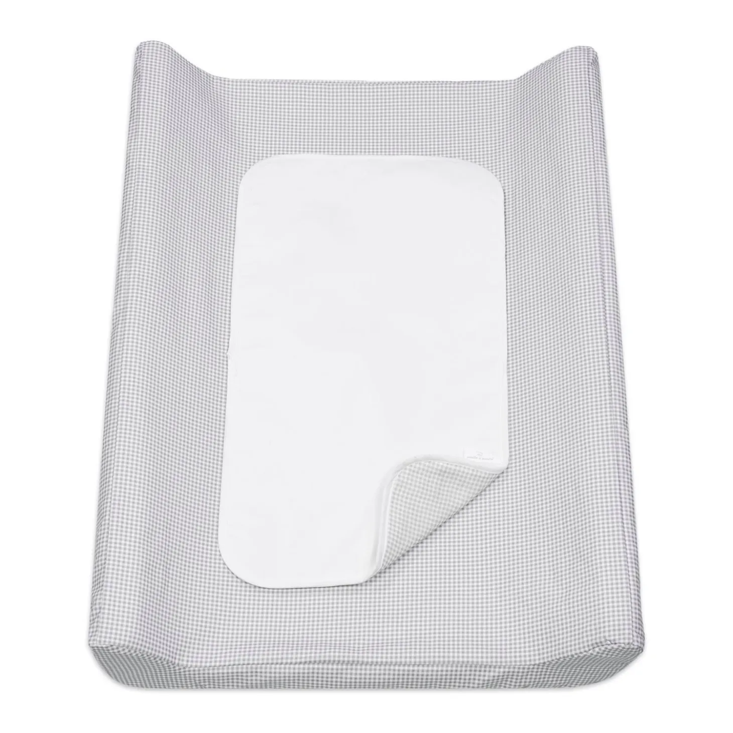 Pasito a Pasito Matelas à langer avec housse Home Little Bloom Vichy Gris