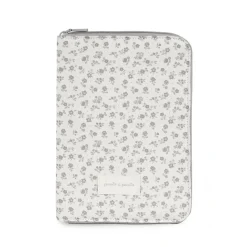 Pasito a Pasito Protège Carnet de Santé Little Bloom Fleurs Gris