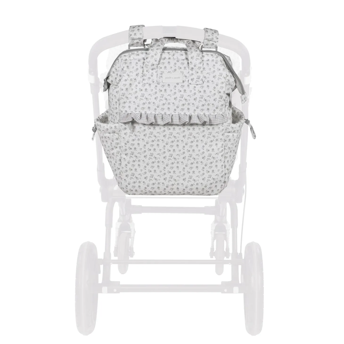 Pasito a Pasito Sac à dos Little Bloom Fleurs Gris