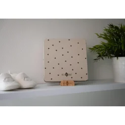 Petit Artichaut Baby Box Carrée Jolis Cœurs Beige