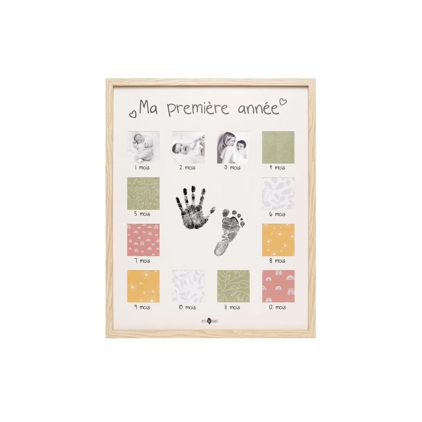 Petit Artichaut Cadre de Ma Première Année Beige/Multicolore
