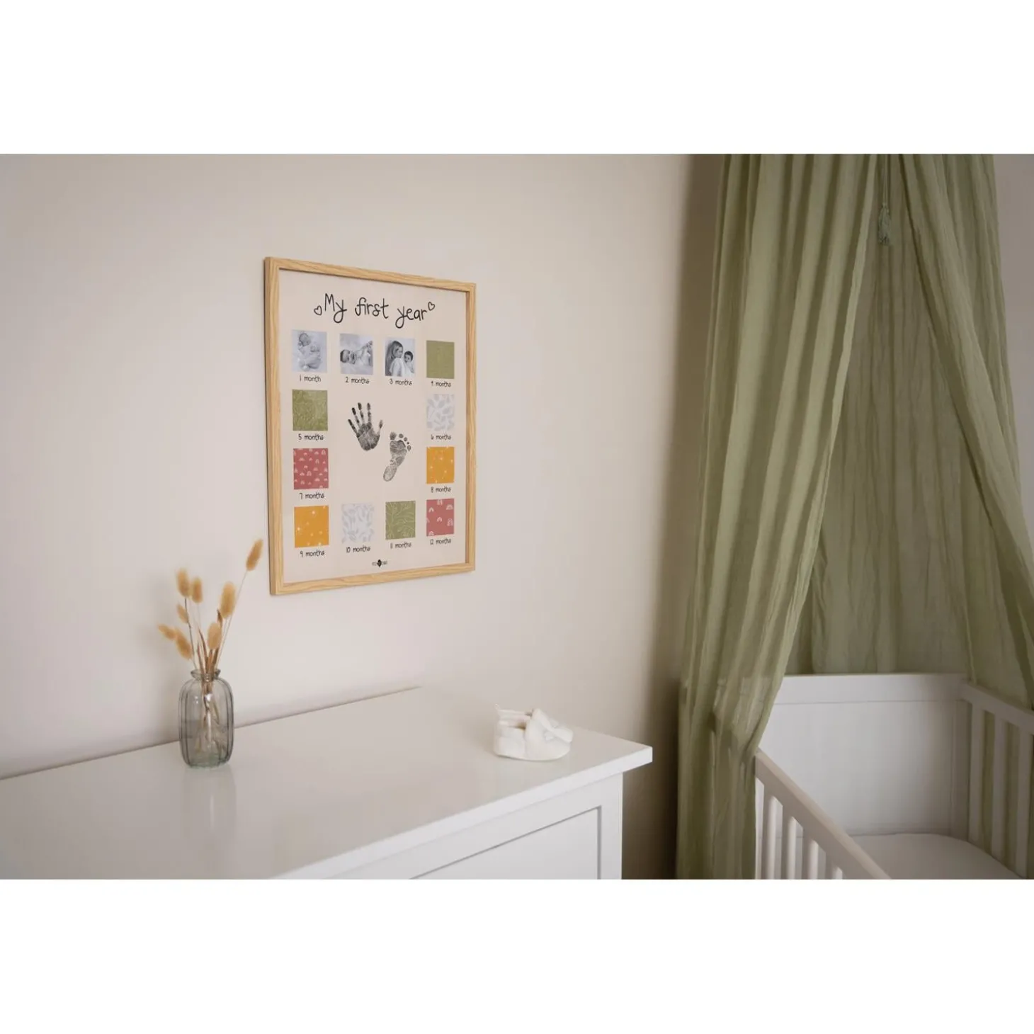 Petit Artichaut Cadre de Ma Première Année Beige/Multicolore