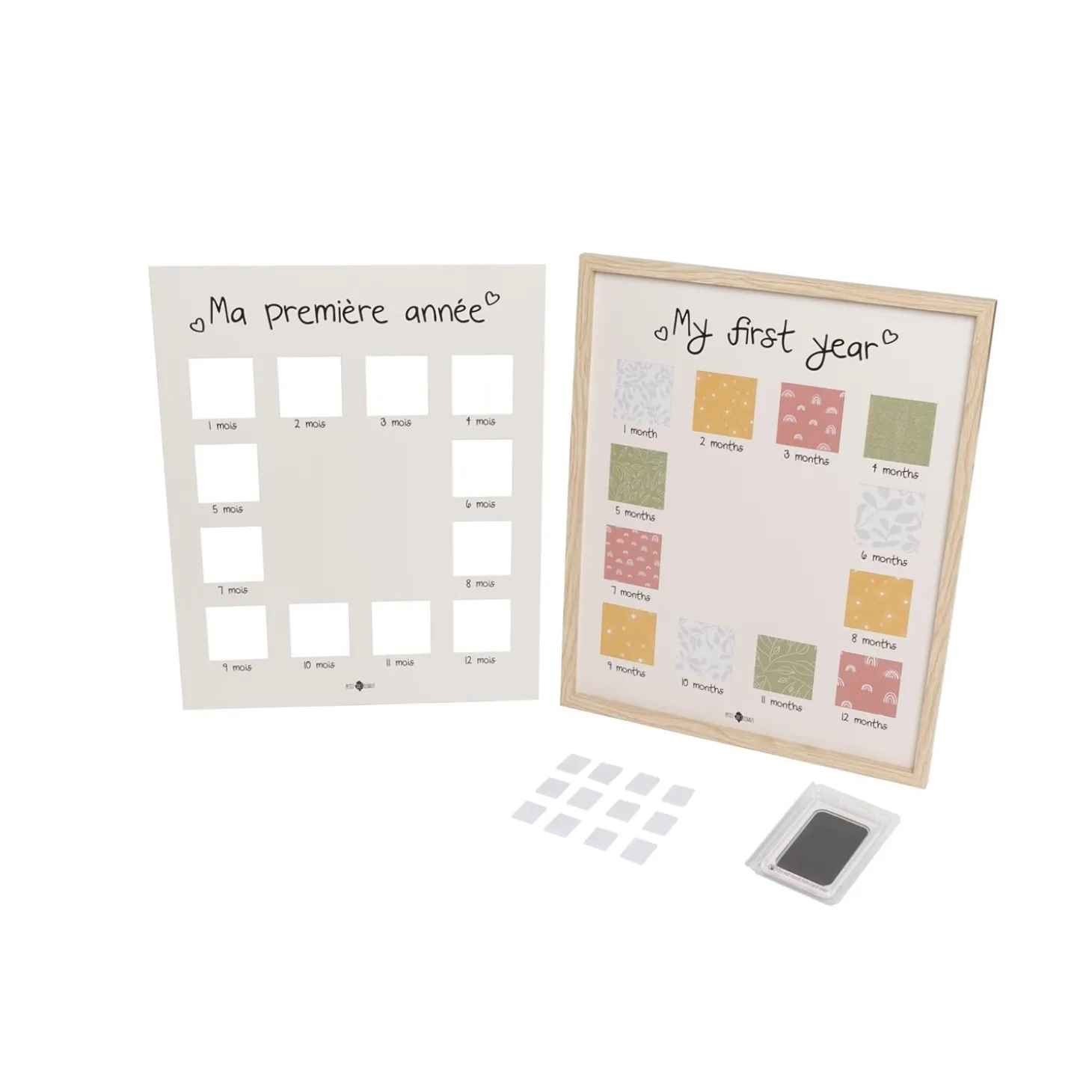 Petit Artichaut Cadre de Ma Première Année Beige/Multicolore
