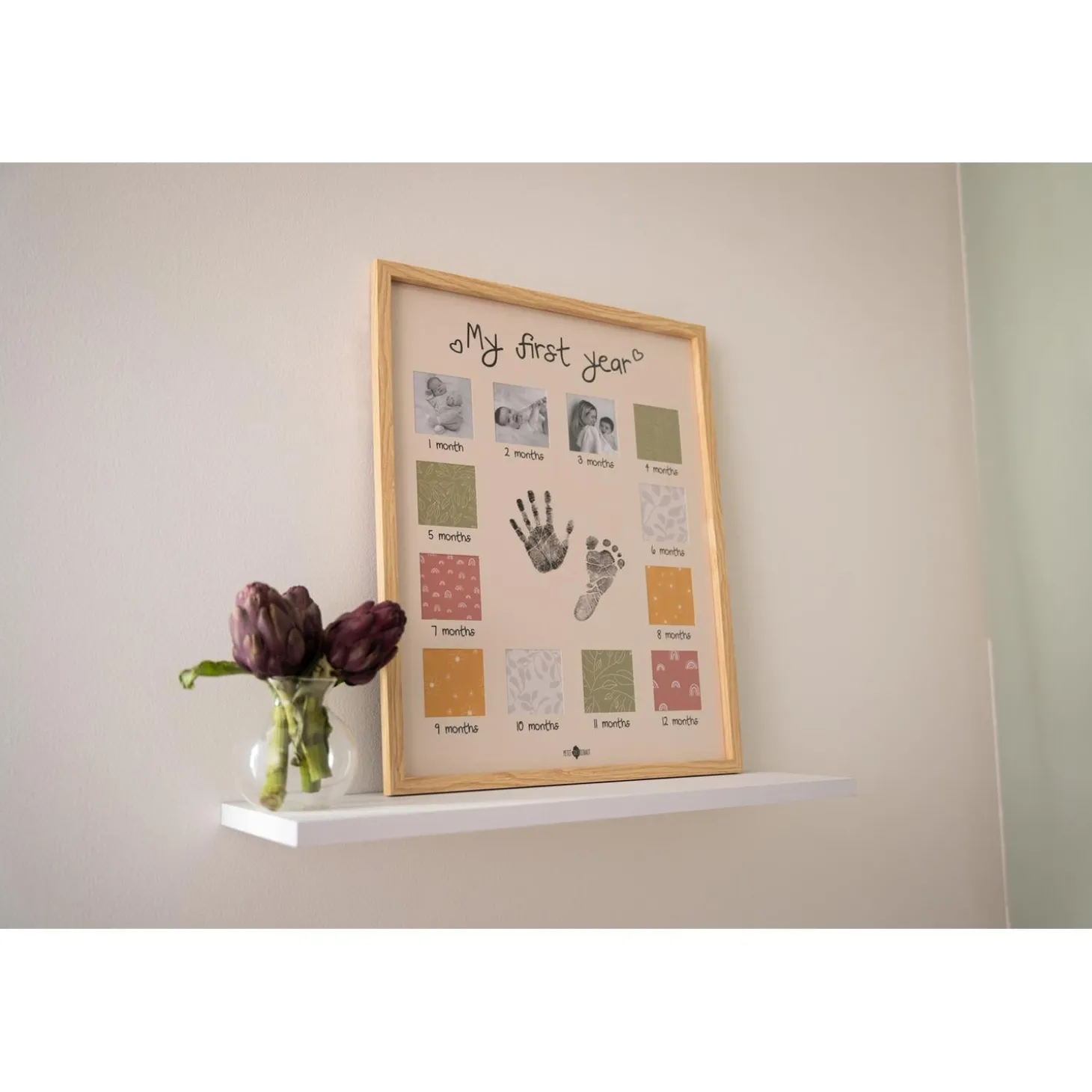 Petit Artichaut Cadre de Ma Première Année Beige/Multicolore