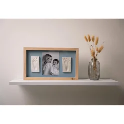 Petit Artichaut Cadre 2 Empreintes Blue Abstrait