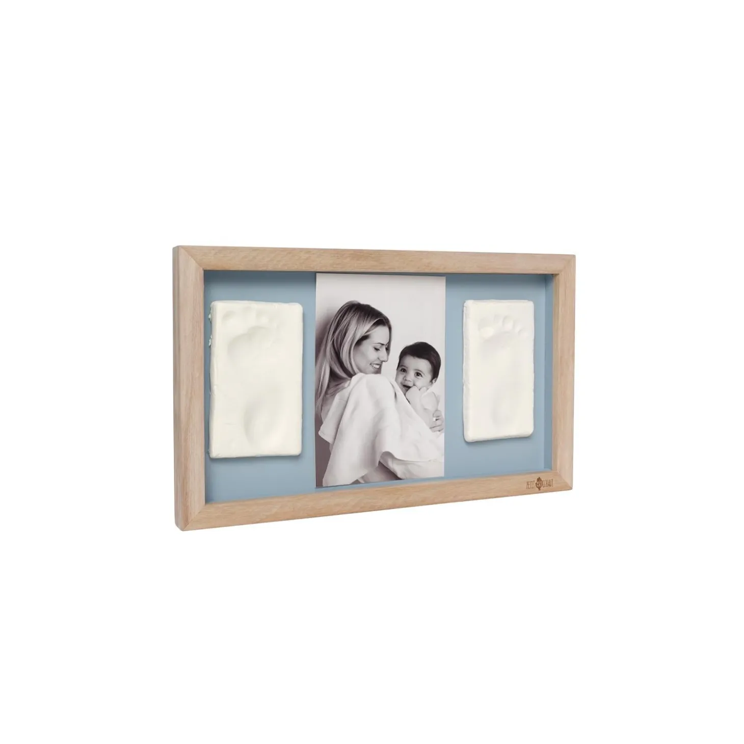 Petit Artichaut Cadre 2 Empreintes Blue Abstrait