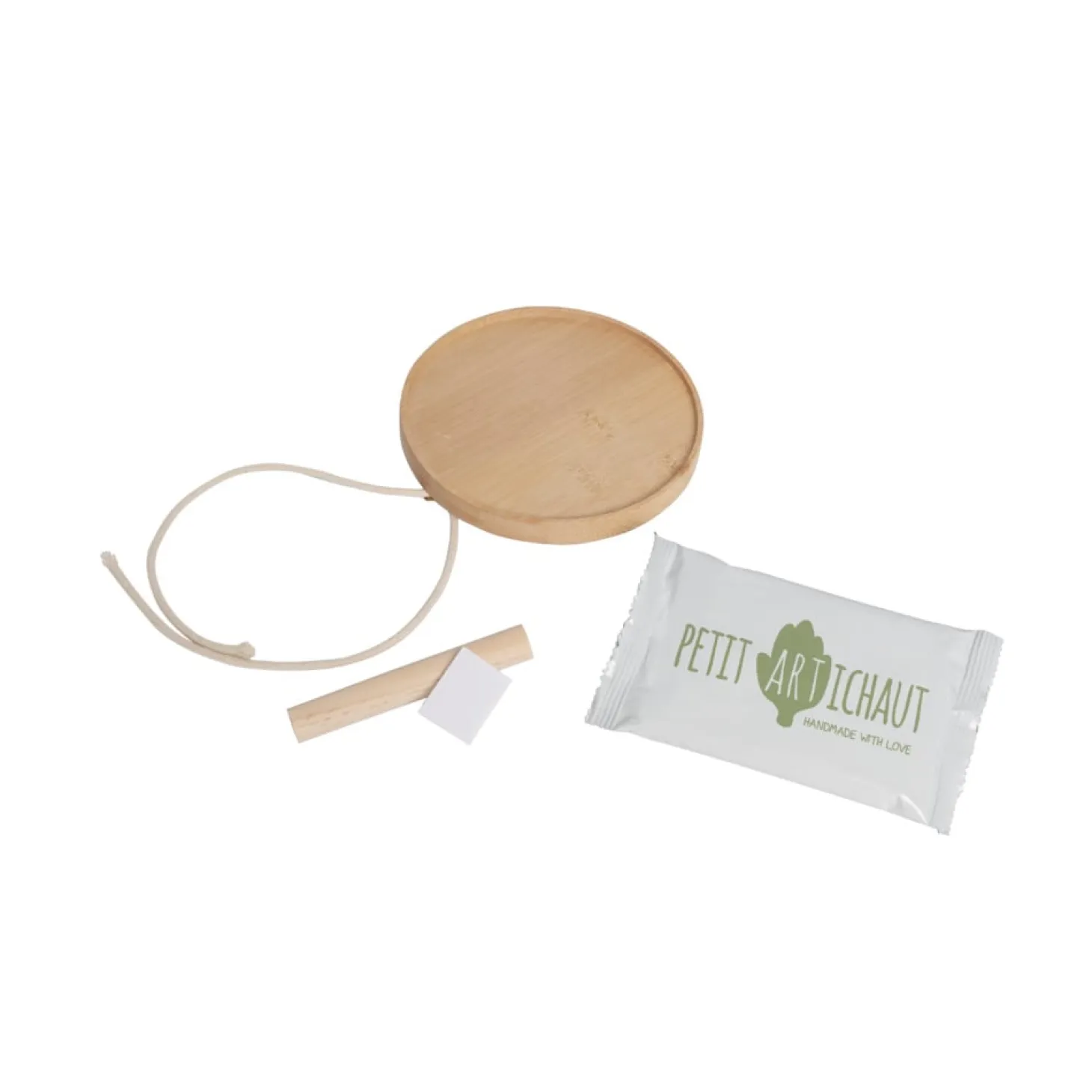 Petit Artichaut Médaillon Empreinte Bois Bois